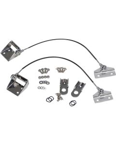 Kentrol 76-86 Jeep CJ Tailgate Pivot Latch Assembly Fiberglass Body CJ - Polished Silver - 30666