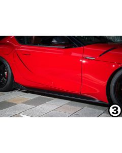 MAX ORIDO x AKEa - Side Step - Toyota GR Supra 2020+ - Matte Black (ABS) - MAX-SUP-SID-BK
