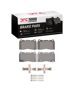 DFC 17-25 Honda Civic Hatchback Front 5000 Advanced Low Metallic Brake Pads and Hardware Kit - 1551-1001-06
