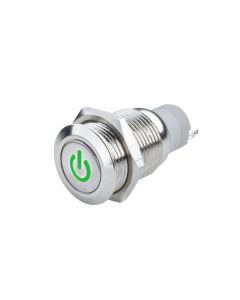 Oracle Power Symbol On/Off Flush Mount LED Switch - Green - 2057-004