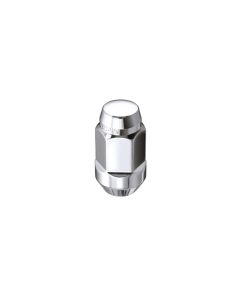 McGard Hex Lug Nut (Cone Seat Bulge Style) M14X1.5 / 22mm Hex / 1.945in. Length (4-Pack) - Chrome - 64033