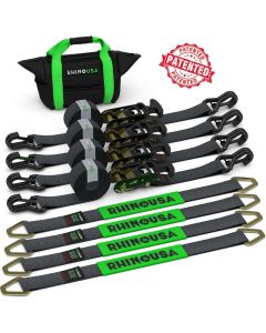 Rhino USA Heavy Duty Vehicle Tie Down Kit - Black - 2IN-HDKIT