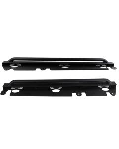 Fishbone Offroad 07-18 Jeep Wrangler JK 4 Door Rubicon Steel Rock Slider - Black Textured Powdercoat - FB23011