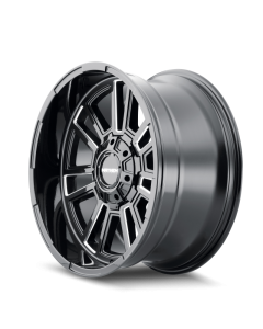 Mayhem 8115 Apollo 20x9 / 8x165.1 BP / 0mm Offset / 125.2mm Hub Black w/ Milled Spokes Wheel - 8115-2981BM