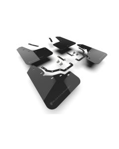 Rally Armor 2024+ Lexus GX-550 Overtrail Black UR Mud Flap Dark Grey Logo - MF142-UR-BLK-DGRY