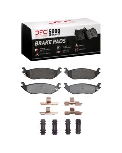 DFC 02-24 Chrysler Aspen Rear 5000 Advanced Semi Metallic Brake Pads and Hardware Kit - 1551-0898-01