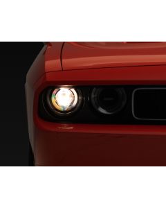 Raxiom 08-14 Dodge Challenger Halo Projctr Headlights w/Sequential Turn Signals-Blk Hsng(Clear Lens) - CH3761