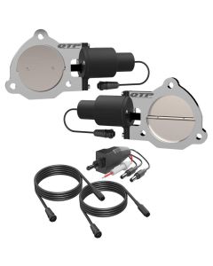 QTP 3.5in Bolt-On QTEC Dual Electric Cutout Valves - Pair - QTEC70