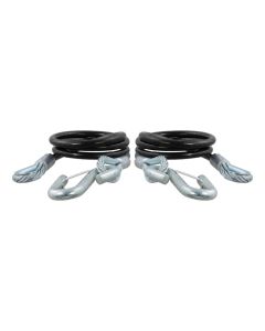 RockJock Curt Towing Safety Cable Kit 44 1/2in Long w/ 2 Snap Hooks 5000lbs 2-Pack - RJ-80151