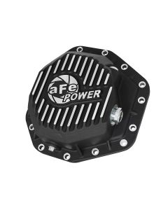 aFe POWER Pro Series Rear Differential Cover Black w/ Machined Fins Ford Diesel Trucks 2017-2021 V8-6.7L (td)- AFE-46-70352