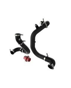 aFe POWER Bladerunner Aluminum Hot and Cold Black Charge Pipe w/ Turbo Muffler Delete Audi | Volkswagen L4 2.0L 2015-2021- AFE-46-20415-B