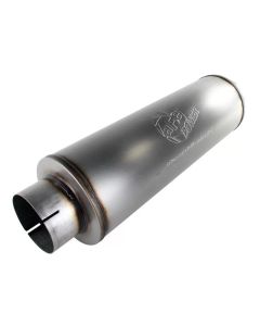 aFe POWER MACH Force-Xp 5" 409 Stainless Steel Muffler 5"ID Inlet/Outlet x 30" Overall Length, 8"Bod