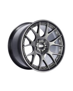 BBS CHRII Wheels Satin Platinum Center, Black Lip 20x9.5 +25 5x112