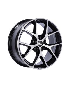 BBS SR Wheels Satin Black, Diamond Cut Face 17x8 +42 5x112