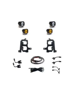 Baja Design Fog Pocket Kits Clear Spot/ Amber Wide Cornering GMC Sierra | 2500HD | 3500HD 2000-2021-