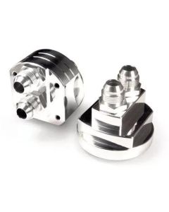 Blox Racing Polished Remote Oil Filter Relocation Kit Universal- BLOX-BXGA-00115-PO