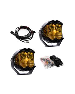 Baja Designs Universal LP4 Pro LED Auxiliary Light Pod Pair - Driving/Combo Amber & Green Backlight