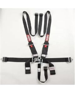 RaceQuip 5-Point Harness - Black HNR/HANS Latch & Link