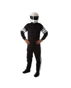 RaceQuip 120 Series Pyrovatex Racing Jacket - Black - Small- RACE-121002