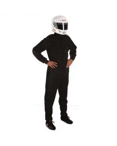 RaceQuip 110 Series Pyrovatex Racing Suit - Black - Large- RACE-110005