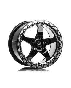 Forgestar D5 Beadlock Wheel 17x10 5x115 30mm Gloss Black w/ Machined Lip- FORG-F00170071P30