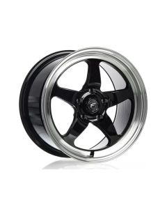 Forgestar D5 Drag Wheel 18x12 5x120.65 50mm Gloss Black w/ Machined Lip- FORG-F09182062P50