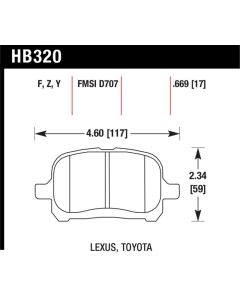Hawk Performance Disc Brake Pad Front- HB320Z.669