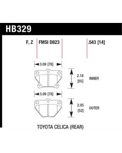 Hawk Performance Disc Brake Pad Rear- HB329F.543