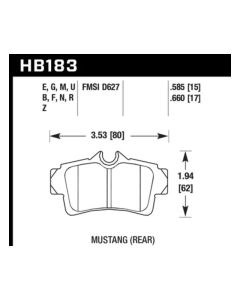 Hawk Performance DTC-60 Ford Mustang Rear- HAWK-HB183G.585
