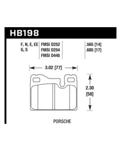 Hawk Performance HPS Porsche- HAWK-HB198F.685