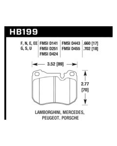 Hawk Performance HPS Front- HAWK-HB199F.702