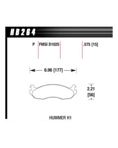 Hawk Performance SuperDuty Hummer H1 Front 2003-2004- HAWK-HB264P.575