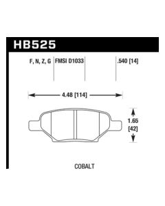 High-Performance Hawk HPS Rear Brake Pads - HB525F.540
