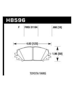 Hawk Performance HPS 5.0 Front- HAWK-HB596B.690