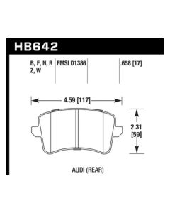 Hawk Performance HPS Audi Rear- HAWK-HB642F.658