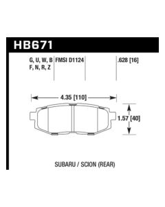High-Performance Hawk HT-10 Rear Brake Pads