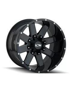 ION 141 Gloss Black Milled 17X9 6X135/6X139.7 18MM 106MM Wheel- ION-141-7937M18