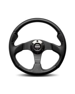 MOMO Jet 350mm Black Leather Steering Wheel