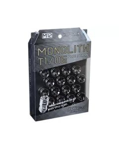 Project Kics Monolith T1/06 Black Lug Nut Set - 20 Pcs