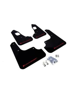 Rally Armor UR Rally Mud Flap Set Black w/Red Logo Mitsubishi EVO X 08-15- RALL-MF10-UR-BLK/RD
