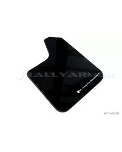 Rally Armor Universal UR Mud Flap Set Black w/White Logo- RALL-MF12-UR-BLK/WH