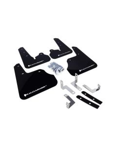 Rally Armor UR Mud Flap Set Black w/White Logo Subaru Impreza 12-16- RALL-MF22-UR-BLK/WH