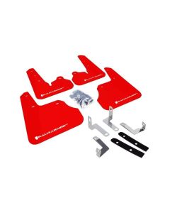 Rally Armor UR Mud Flap Set Red w/White Logo Subaru Impreza 12-16- RALL-MF22-UR-RD/WH