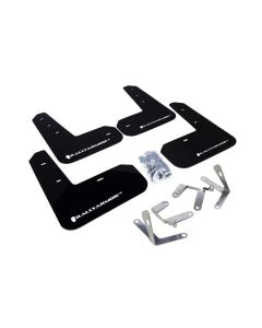 Rally Armor UR Mud Flap Set Black w/White Logo Subaru BRZ | Scion FR-S 13-16- RALL-MF23-UR-BLK/WH