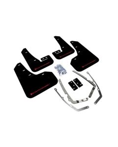 Rally Armor UR Mud Flap Set Black w/Red Logo Volkswagen Golf | GTI MK7 15-18- RALL-MF37-UR-BLK/RD