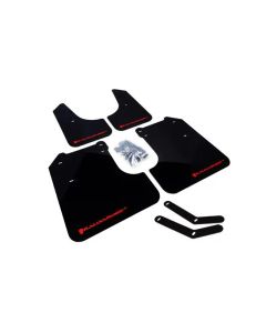 Rally Armor UR Rally Mud Flap Set Black w/Grey Logo Subaru WRX 08-11- RALL-MF6-UR-BLK/GRY
