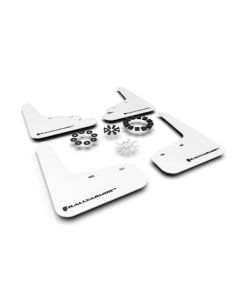 Rally Armor White Mud Flap w/ Black Logo Tesla Model Y 2020-2021- RALL-MF72-UR-WH/BLK