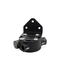 Mishimoto 3/4 - 16 Thread Black Remote Oil Filter Mount- MISH-MMOC-RFH-34BK
