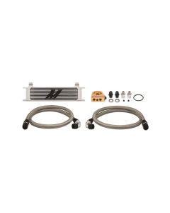 Mishimoto Silver Universal Thermostatic 10-Row Oil Cooler Kit- MISH-MMOC-UT