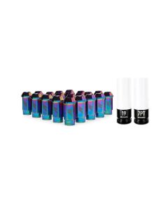 Mishimoto Neo Chrome 1/2x20 Aluminum Locking Lug Nuts Set - 23pc- MISH-MMLG-1220-23LNC